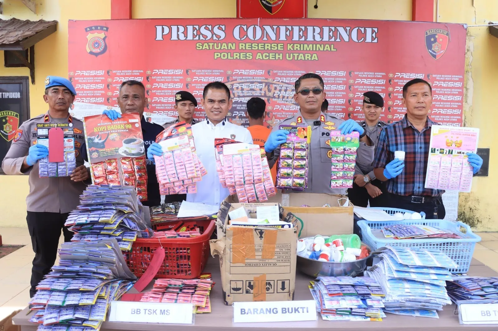 Foto: Konferensi Pers Polres Aceh Utara