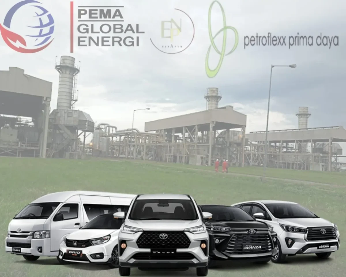 Foto: ilustrasi Mobil Rental dan Dua Logo PT Yang Sedang Bekerja Di Cluster IV PGE, Aceh Utara