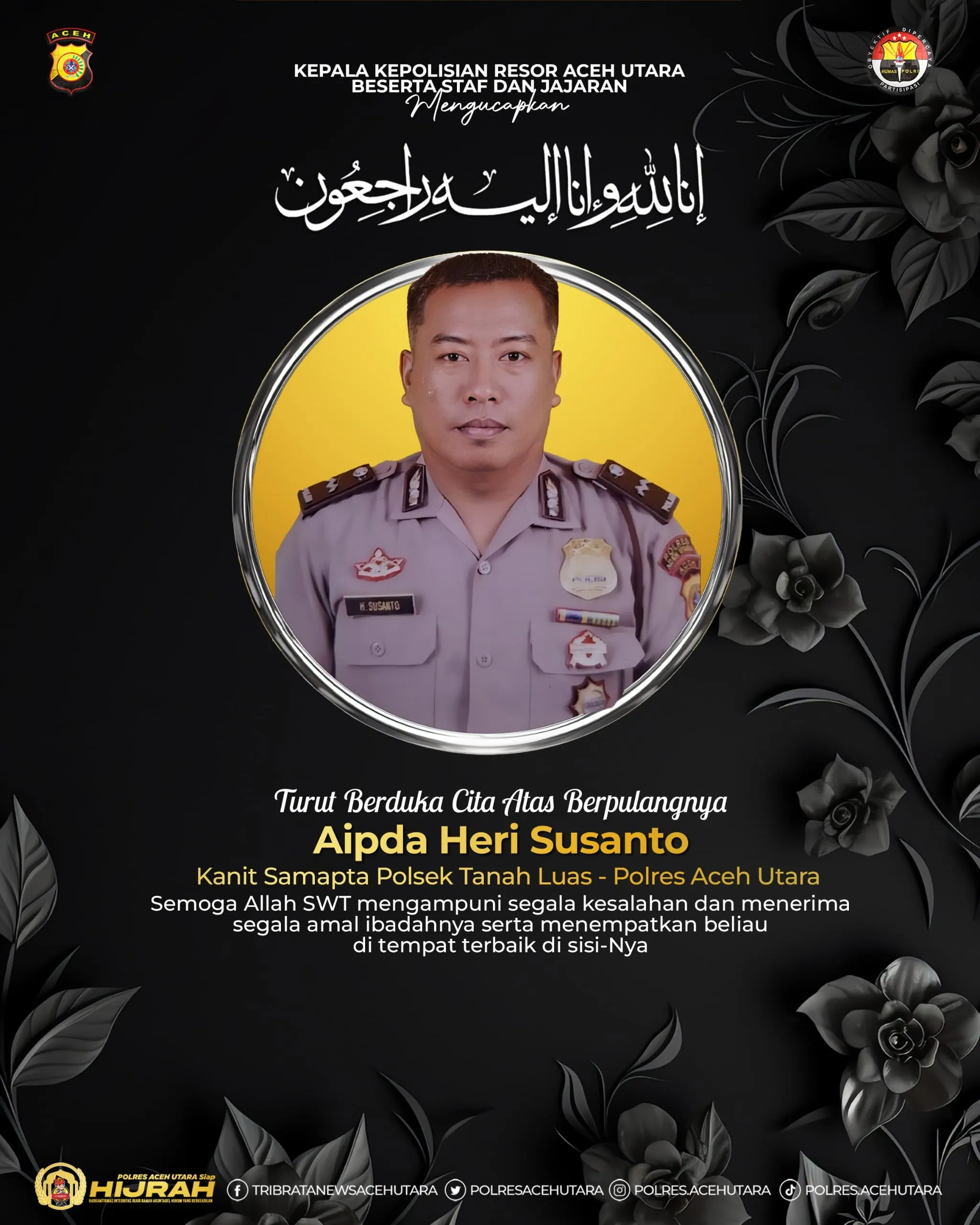 Foto: Alm. Aipda Heri Susanto