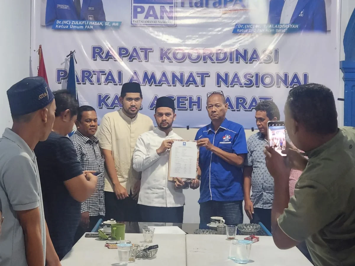 Foto: Wabup Aceh Barat Said Fadheil, Saat Mendaftar Sebagai Ketua PAN
