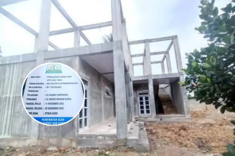 Foto: Gedung Arsip Mangkrak Di Aceh Timur, Dok. Infoacehtimur
