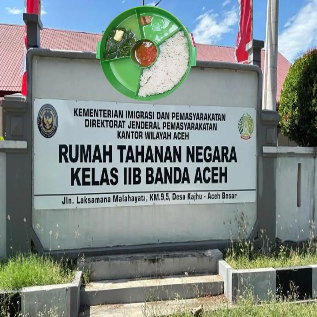 Foto: Porsi Makanan dan Lapas Kajhu, Dok. Bithe.co