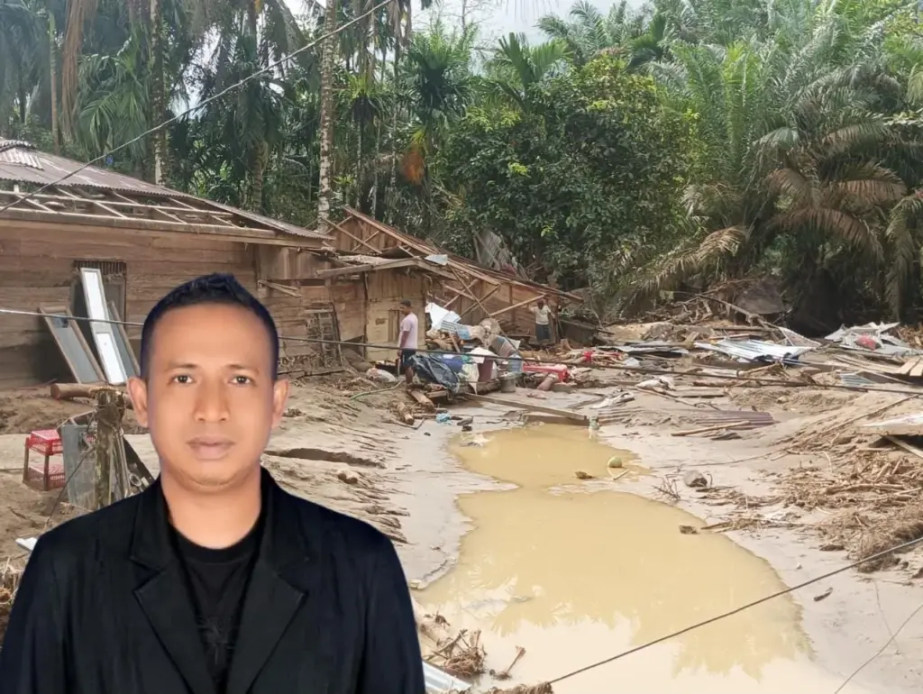 Foto: Agus dan Keadaan Pasca Banjir di Simpang Jernih